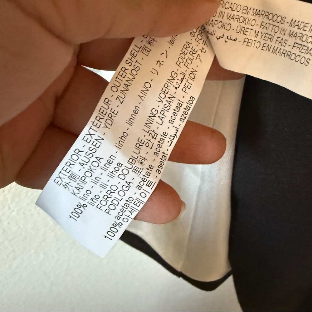 Zara Charcoal‎ Gray Linen Blazer Sz XL 7979/500 - Picture 4 of 9